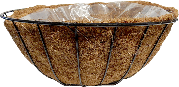 16 x 8 Inch Wire Grower Basket Black 4 Strand Hanger – 20 per case - Hanging Baskets